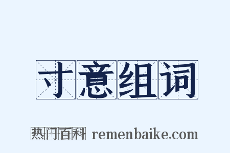 寸意组词是什么意思的图片